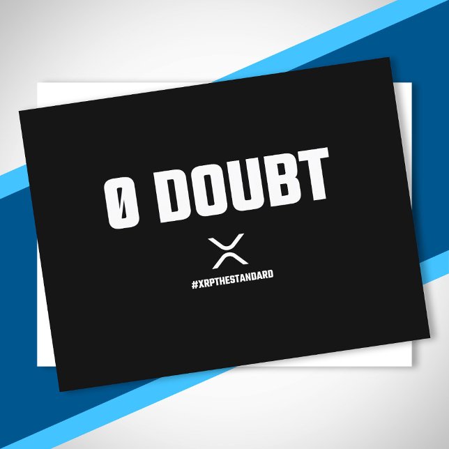 XRP Meme Crypto Cryptocurrency 0 Doubte Quote Vykort (Skapare uppladdad)