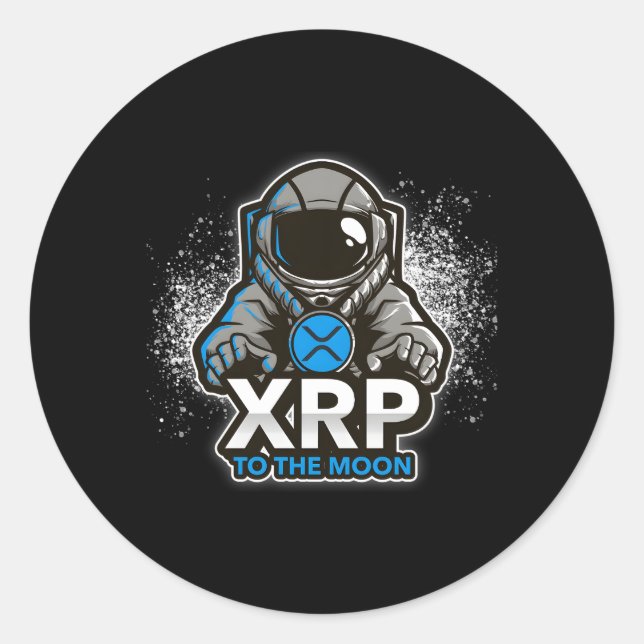 Xrp Ripple Cryptocurrency Runt Klistermärke (Framsida)
