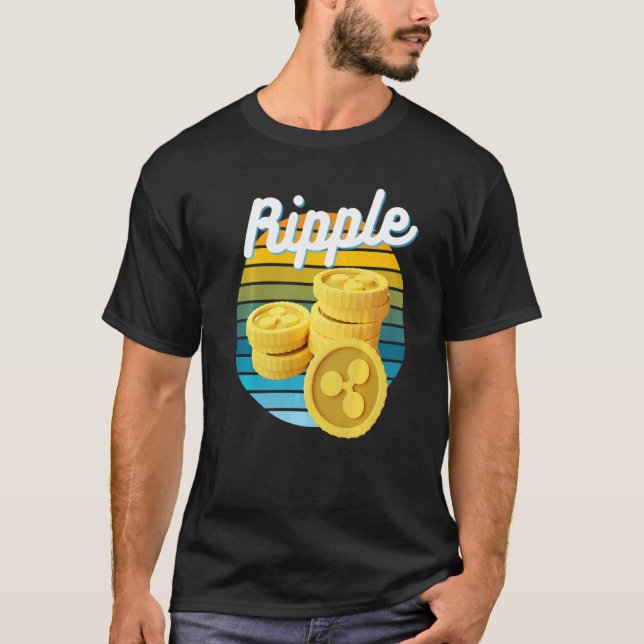 Xrp Ripple Kryptovaluta Blockchain Nft Bitcoin H T Shirt (Framsida)
