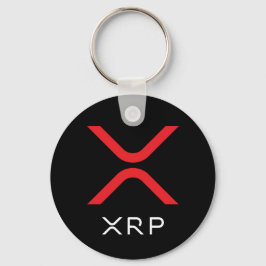 XRP Ripple Red & White Logotyp | Grundläggande nyc Nyckelring