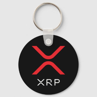XRP Ripple Red & White Logotyp | Grundläggande nyc Nyckelring