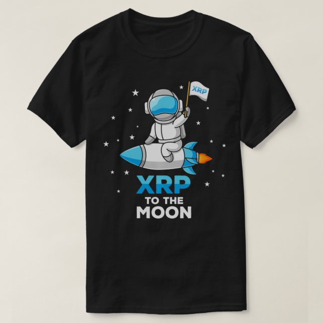 XRP Rocket to måne HODL rp to måne crypt T Shirt (Design framsida)
