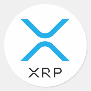 XRP skvalpar blått & svärtar klistermärkear fö Runt Klistermärke