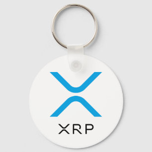 XRP skvalpar blått & svärtar logotyp Nyckelring