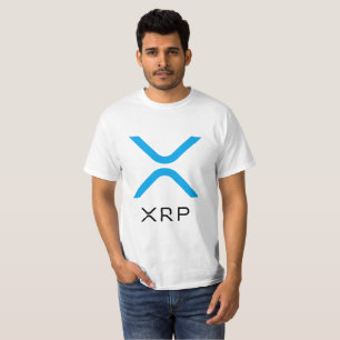 XRP skvalpar blått & svärtar logotyp värderar T Shirt