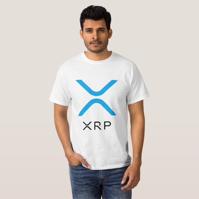XRP skvalpar blått & svärtar logotyp | värderar T Shirt (Hel framsida)