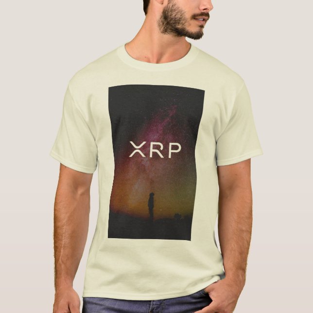 xrp skvalpar, den eleganta himmellogotyptshirten t shirt (Framsida)