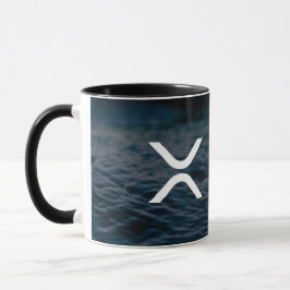 xrp skvalpar den svart kaffemuggen mugg