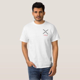 XRP skvalpar grått, & röd logotyp värderar T Shirt