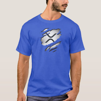 XRP Sönderriven Bild med Logotyp Under - T-Shirt