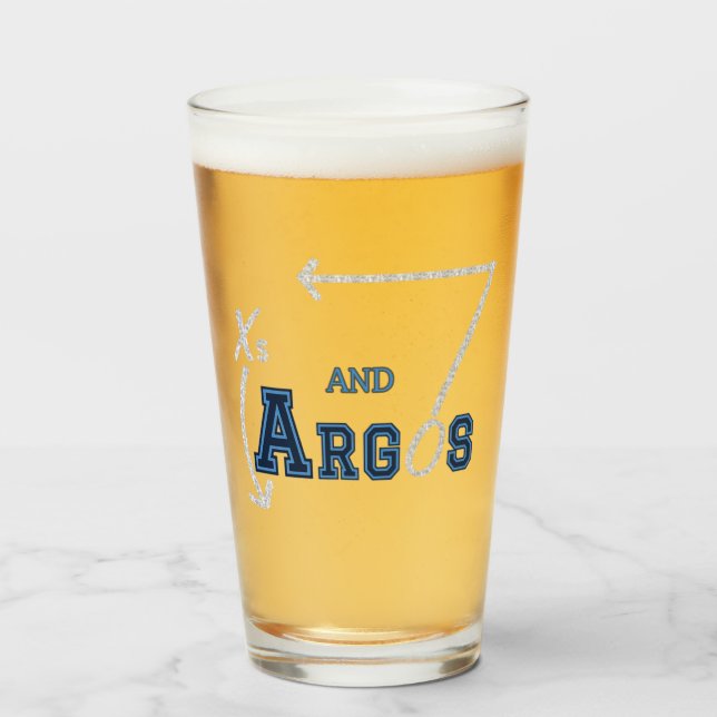 Xs och Argos Beer Glass Glaskopp (Framsida fylld)