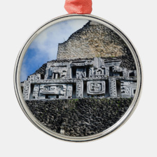 Xunantünch Mayan Ruin i Belize Julgransprydnad Metall