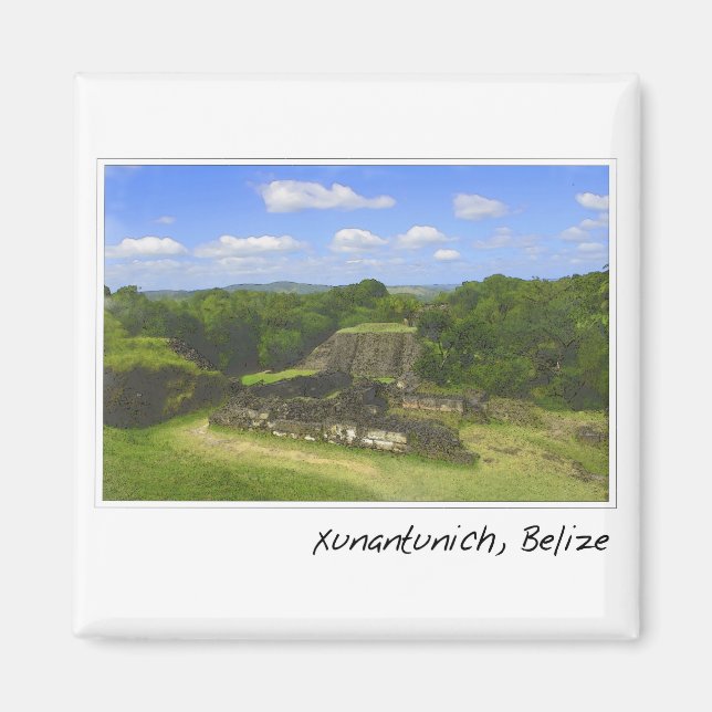 Xunantünch Mayan Ruin i Belize Magnet (Framsidan)