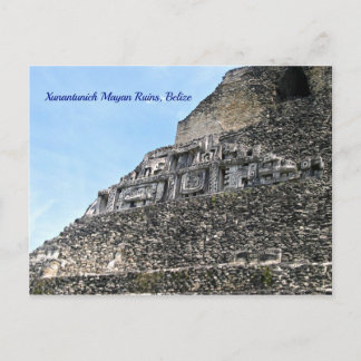 Xunantünch Mayan Ruins, Belize Postcard Vykort