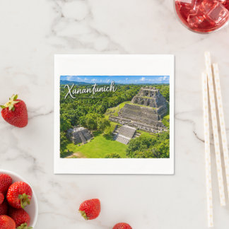Xunantunich Belize Mayafyndplats Pappersservett