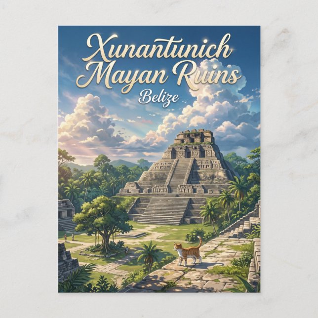 Xunantunich Belize Vykort (Framsida)