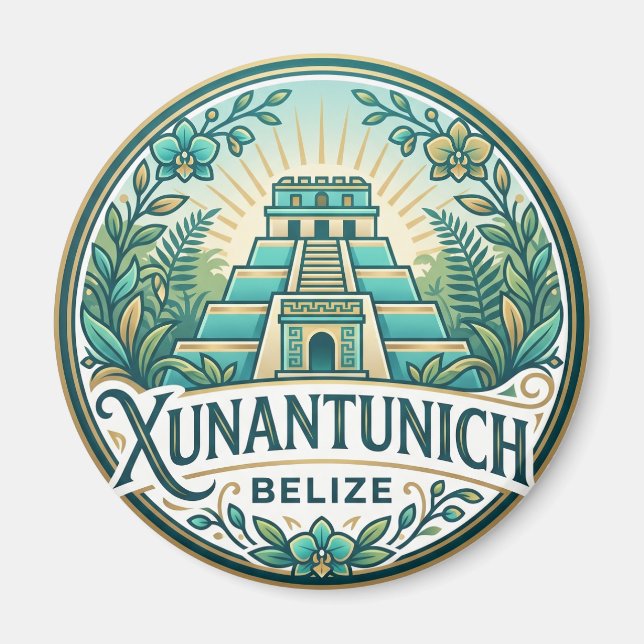 Xunantunich Mayaruiner Belize Magnet (Framsidan)