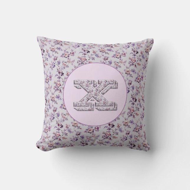 Xury Flowers Monogram X Kudde (Framsida)