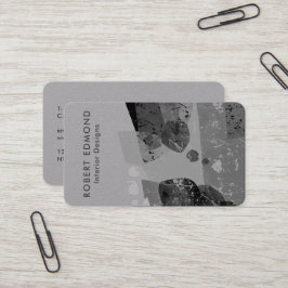 Xury Premium-Grått-konstnärlig unik Abstrakt QR Visitkort
