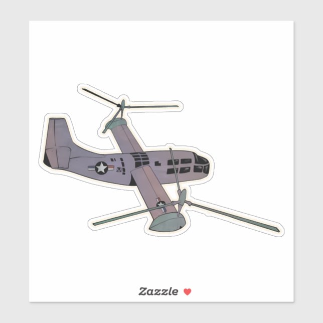 XV-3 Tiltrotorluftfartyg Klistermärken (Ark)