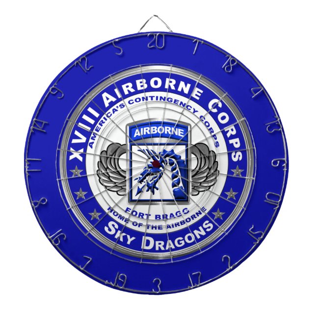 XVIII Airborne Corps Himlar Dragons Darttavla (Framsidan)