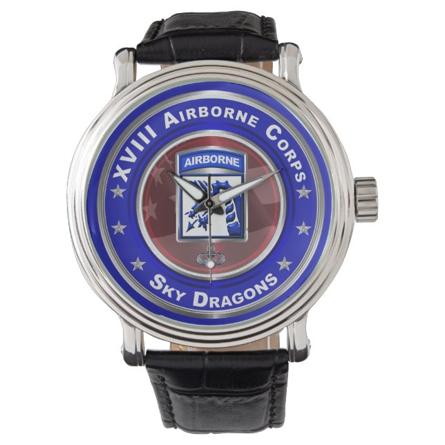 XVIII Airborne Corps HIMLAR DRAGONS Keepsaké Armbandsur (Framsida)