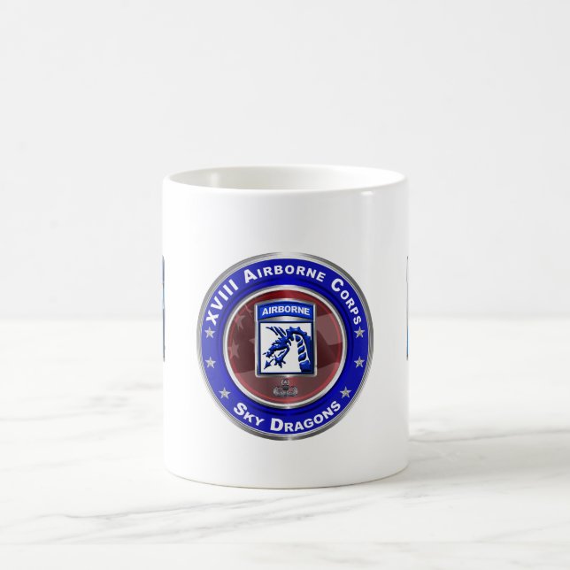 XVIII Airborne Corps Himlar Dragons Magisk Mugg (Center)