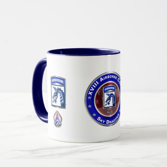 XVIII Airborne Corps Himlar Dragons Mugg (Framsida vänster)