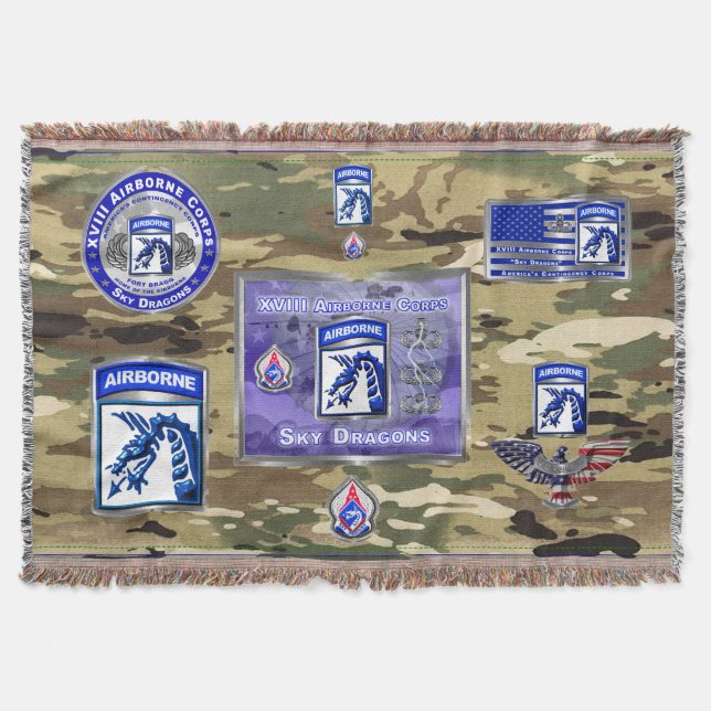 XVIII Airborne Corps Keepsaké  Filt (Framsidan)