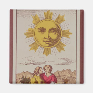 XVIIII Le Soleil, franskt tarotkort av solen Magnet