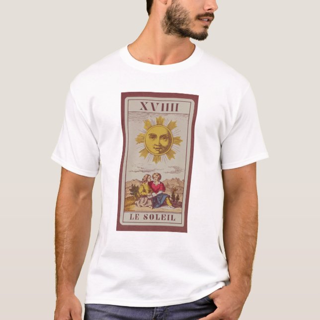XVIIII Le Soleil, franskt tarotkort av solen Tee Shirt (Framsida)