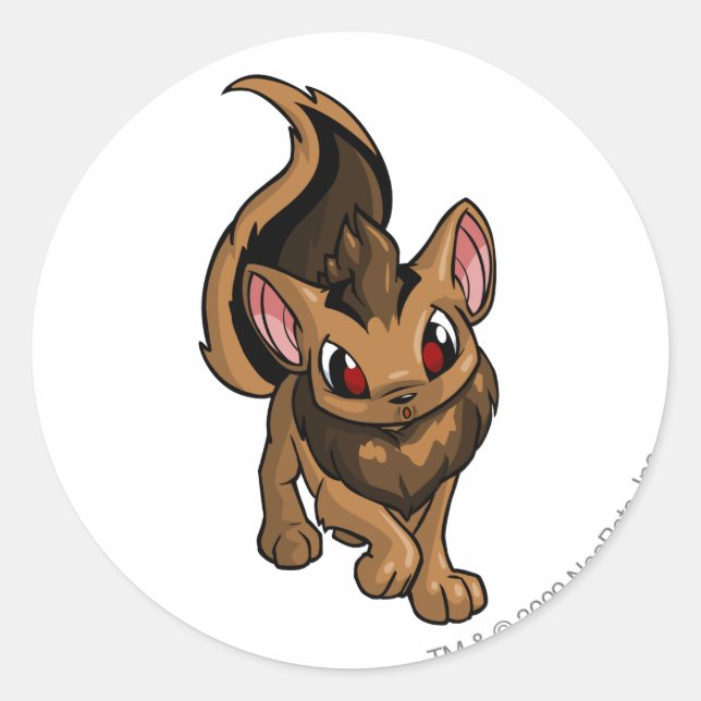 Xweetok Brown Runt Klistermärke (Framsida)