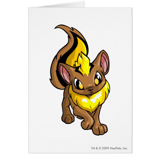 Xweetok gult hälsningskort (Framsidan)