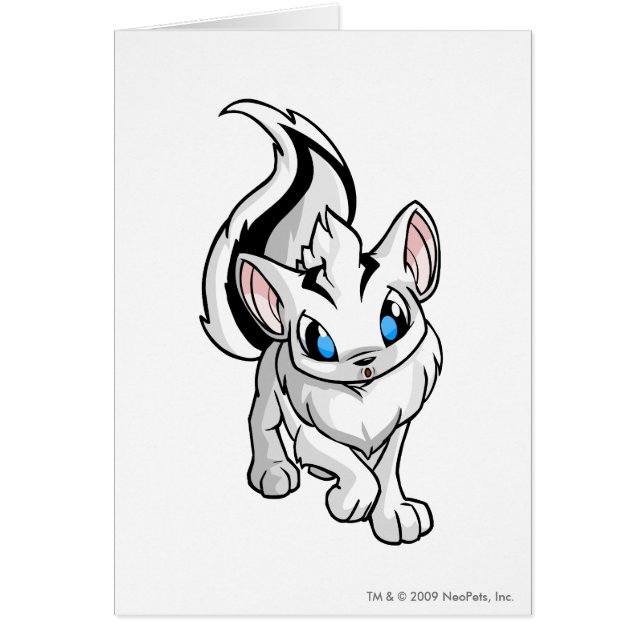 Xweetok vit hälsningskort (Framsidan)