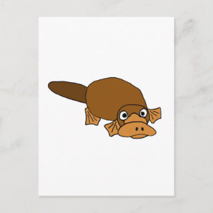 XX- Anka Billed Platypus Tecknad Vykort