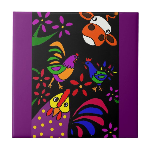 XX- boskap för Folk konst Kakelplatta (Framsidan)