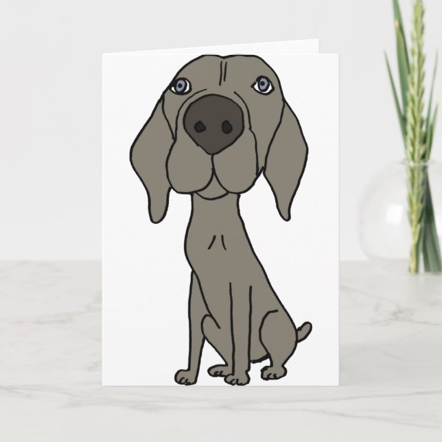 XX- Cute Weimaraner-design Kort (Framsida)