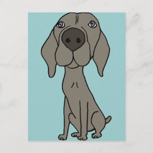 XX- Cute Weimaraner-design Vykort