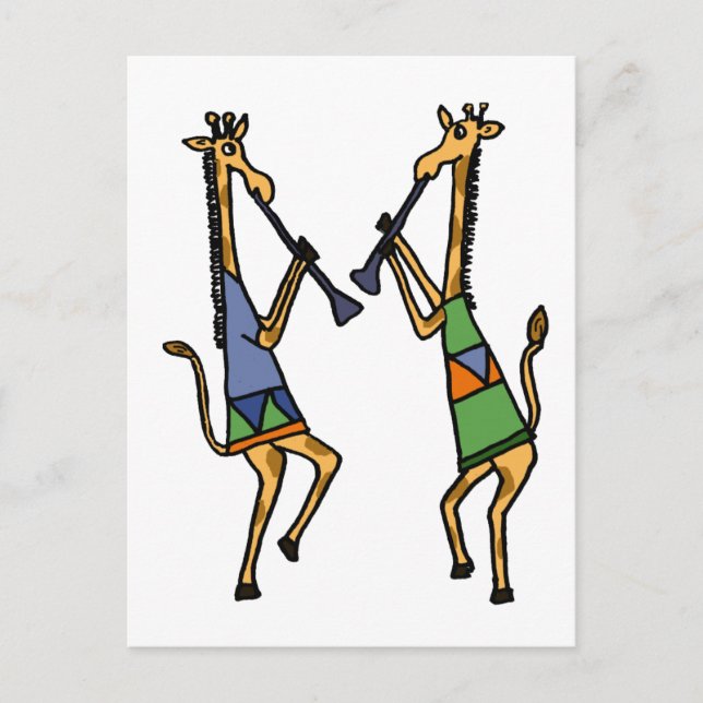 XX- Dancing Giraffes Vykort (Framsida)