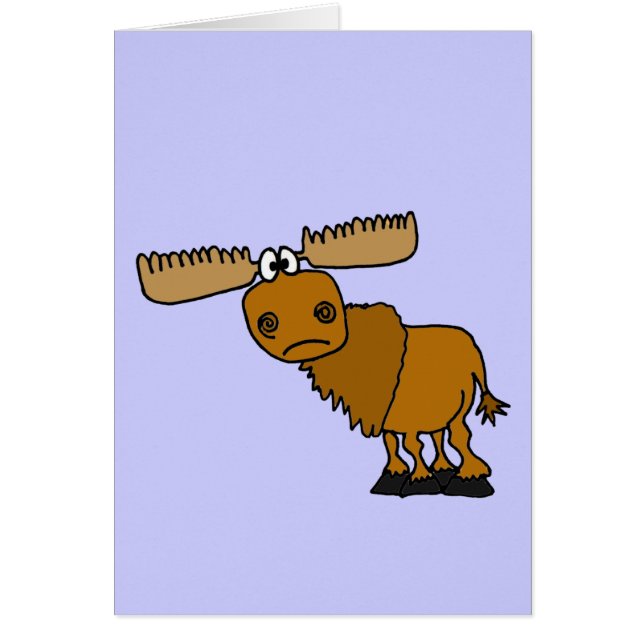 XX- fånig älgdesign Hälsningskort (Framsidan)