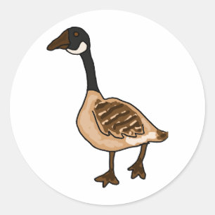XX- Fånig Goose Tecknad Runt Klistermärke