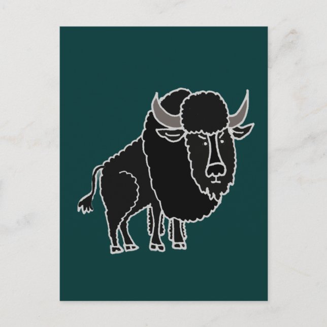 XX- Fantastisk Buffalo Tecknad Vykort (Framsida)