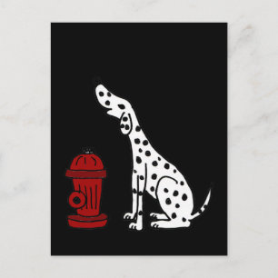 XX- Fantastisk Dalmatian Hund och Fire Hydrant Vykort