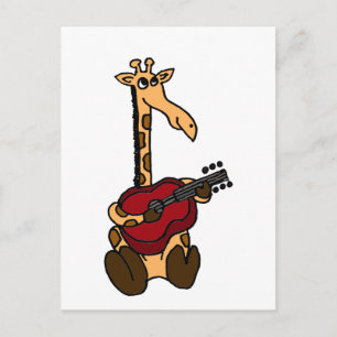 XX-Fantastisk Giraffe Spela Guitar Vykort