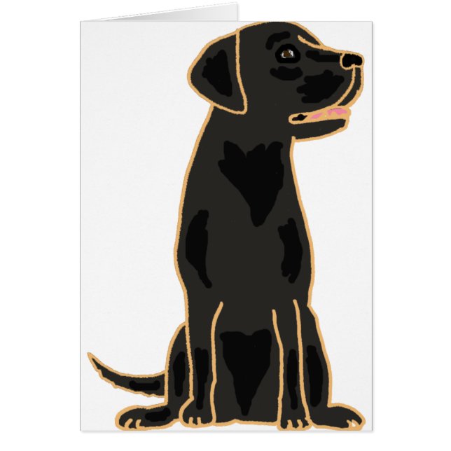 XX- för Labrador för fantastisk svart design Hälsningskort (Framsidan)