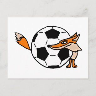 XX- Fox bakom en fotbollsartikel Vykort