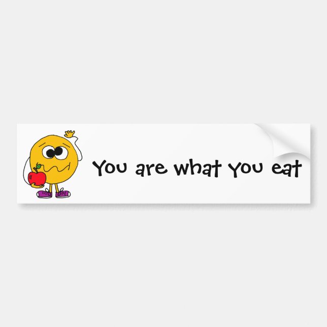 XX- fruktigt ansikte som äter en Apple Bildekal (Framsidan)