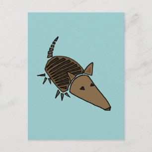 XX- Funky Armadillo Art Vykort