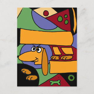 XX- Funny Abstrakt Art Dachshund Vykort