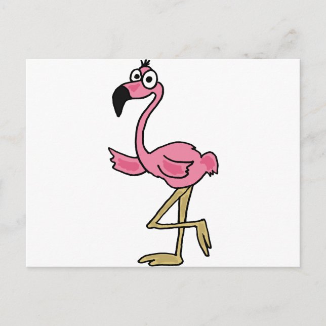 XX- Funny Flamingo Vykort (Framsida)